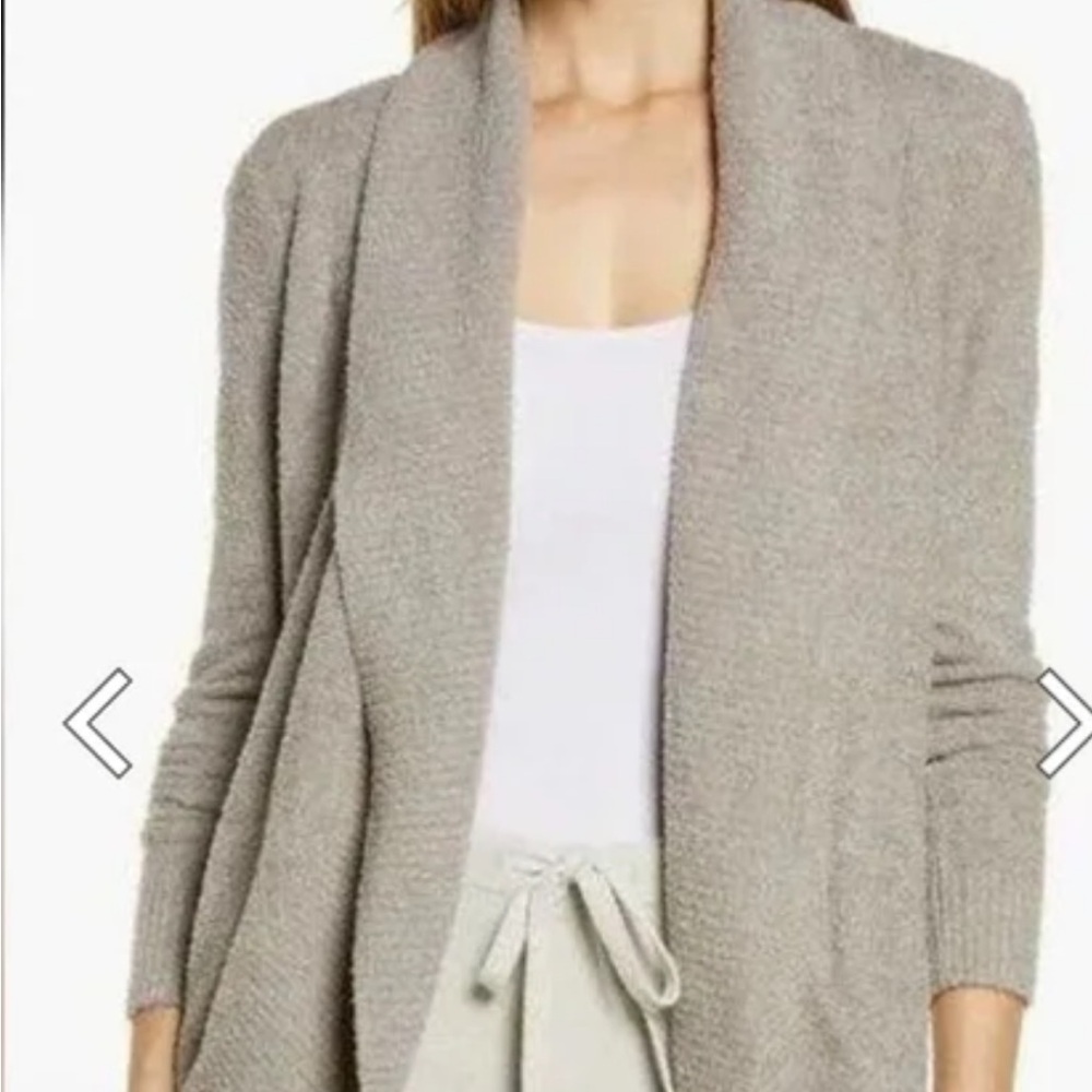 NWOT size XS Barefoot Dreams CozyChic Chenille Cardigan Sweater in color: CAMEL
